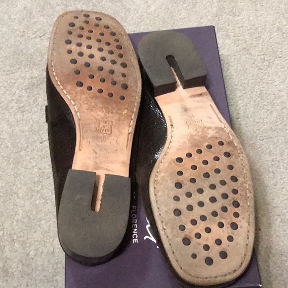 Sesto Meucci Brown Leather Print Mule - Picture 3 of 7